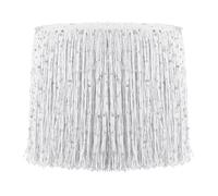 PATIKIL 8" Sequin Chainette Fringe Trim, 2 Yard Tassel Sewing Trim Fringes for Latin Dress Stage Dance Costume Party, White