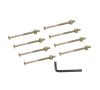 PATIKIL 8 Set Bunk Bed Bolts and Nuts Kit, M6x100mm Furniture Bolts Hex Drive Socket Cap Hardware Replacement for Beds Headboards Chairs