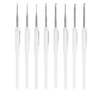 PATIKIL 8 Sizes Crochet Hook Ergonomic Crochet Hook for Knitter, Crochet Needle Kit for Crochet Yarn Craft Crochet Hook Set for DIY Dolls Hats Gloves Socks Hair Clip White