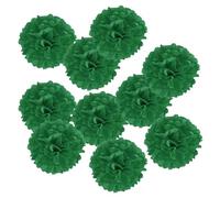 PATIKIL 8" Tissue Pom Poms Flowers, 10 Pack Paper Flower Ball for Wedding Bridal Shower Birthday Bachelorette Party Backdrop Decoration, Dark Green