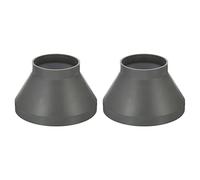 PATIKIL 8" to 4" Duct Reducer Connector, 2 Pack Heating Cooling Ventilation Tube Fire-Resistant Increaser Adapter Pipe Fitting for Vent, Grey 200x110 mm ID