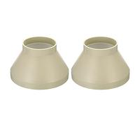 PATIKIL 8" to 4" Duct Reducer Connector, 2pcs Heating Cooling Ventilation Fire-Resistant Increaser Adapter Pipe Fitting for Vent System, Beige 200x110 mm ID