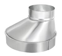 PATIKIL 8" to 4" Eccentric Duct Reducer, 1Pcs Galvanized Iron Ducting Connector Round Air Duct Adapter Pipe Fitting for Vent Inline Ventilation Bathroom Kitchen