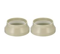 PATIKIL 8" to 6" Duct Reducer Connector, 2pcs Heating Cooling Ventilation Fire-Resistant Increaser Adapter Pipe Fitting for Vent System, Beige 200x160 mm ID
