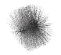 PATIKIL 8" Wire Chimney Cleaning Brush, Stainless Steel Round Chimney Sweep Brush with M6 Fitting for Fireplace Burning Stove Tent Dryer Pipes, Silver