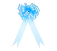 PATIKIL 8 x 4.7 Inch Pull Bows, 30Pcs Present Ribbon Pull Bows Large Gift Wrapping String Decor Accessory for Wedding Party Birthday Decoration, Light Blue