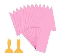 PATIKIL 8" x 4" Arrow Sticker, 12Pcs Removable Waterproof Self Adhesive Floor Stickers Directional Arrow Sign with Shovel for Road Instructions, Pink