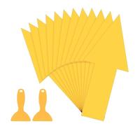 PATIKIL 8" x 4" Arrow Sticker, 12Pcs Removable Waterproof Self Adhesive Floor Stickers Directional Arrow Sign with Shovel for Road Instructions, Yellow
