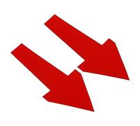 PATIKIL 8" x 4" Arrow Sticker, 20 Pcs PVC Removable Self Adhesive Waterproof Floor Decal Wall Marking Arrow Sign for Road Instructions, Red