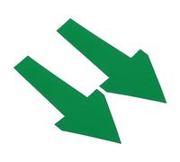 PATIKIL 8" x 4" Arrow Sticker, 20 Pcs PVC Removable Self Adhesive Waterproof Floor Decal Wall Marking Arrow Sign for Road Instructions, Light Green