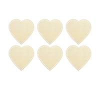 PATIKIL 8" x 8" Crochet Basket Bottom, 6Pcs Heart Shape Blank Crochet Knitting Wooden Base for DIY Craft Weaving Basket Making Supplies Home Decoration