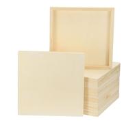 PATIKIL 8 x 8 Inch Wood Canvas Panels, 24pcs Unfinished Wooden Frame Square Art Board for Crafts Oil Paint Pouring Acrylics Painting DIY