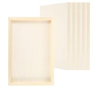 PATIKIL 8"x12" Wood Panels Board, 6 Pack Unfinished Square Art Wood Canvas Panel Painting Boards for DIY Craft Painting Use, Wood Color