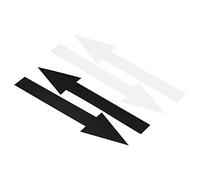PATIKIL 8"x2" Arrow Sticker, 30 Pack PVC Removable Self Adhesive Waterproof Large Arrow Sign Floor Decal Wall Marking for Road Instructions, Black/White