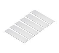 PATIKIL 8"x2" Blank Name Plates Custom Name Plate Laser Engraving 6Pcs | Engraving Blanks for Personalized Nameplates Office Desk DIY Painting Supplies, Silver, Black