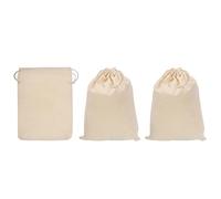 PATIKIL 8"x6" Coin Money Sacks Bag, 3 Pack Bank Deposit Change Transit Bags Cash Bag with Drawstring Currency Bags Gift Bag Style 2, Beige