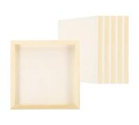 PATIKIL 8"x8" Wood Panels Board, 6 Pack Unfinished Square Art Wood Canvas Panel Painting Boards for DIY Craft Painting Use, Wood Color