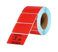PATIKIL 800 Pcs Thermal Labels, 1.18x2 Inch Thermal Printer Labels Stickers Self Adhesive Tags Rectangle Paper Roll Small for Printer Shipping Label Mailing UPS Barcode Address, Red