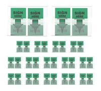 PATIKIL 800PCS Sign Here Tabs, Sign Here Post Flags Stickers Adhesive Arrow Labels Message Date Signature for Documents Office Supplies Notebook Notes,Green