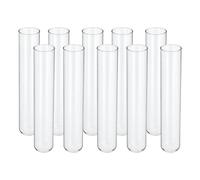 PATIKIL 80ml Test Tubes, 15pcs 6.5x1.18in Glass Clear Round Bottom Test Tube Containers for Bead Party Candy Bath Salt Storage Scientific Experiment Plant Propagation