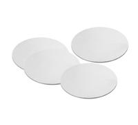 PATIKIL 80mm Steel Disc, 4Pcs Metal Stamping Blanks Tags Circle Round Metal Plate Strike DIY 304 Stainless Steel for Laser Engraving Stamping Craft Name Tag