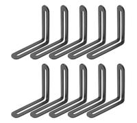 PATIKIL 80mm x 80mm Adjustable Flat Mending Plate with Slot, 10Pcs Stainless Steel Slidable Slotted Flat Straight Mending Plate Support Brace Brackets for Wood Furniture Black