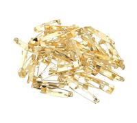 PATIKIL 80Pcs Badge Pins, 25mm Safety Pins Bar Name Tag Bulk Flat Back Strips Small for Clothes DIY Crafts, Gold