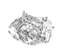 PATIKIL 80Pcs Badge Pins, 30mm Safety Pins Bar Name Tag Bulk Flat Back Strips Small for Clothes DIY Crafts, Silver