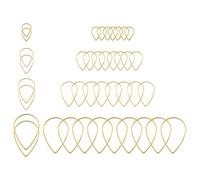 PATIKIL 80Pcs Open Bezel, 4 Sizes Teardrop Resin Bezels Charm Pendants Open Back Bezels Alloy Hollow Frame Bulk for Resin Jewelry Making Earrings Necklace, Gold Tone