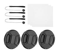 PATIKIL 82mm Lens Cap Set, 3Pack Center Pinch Snap Camera Lens Cover for Front Len Suitable for 82mm Thread Universal DSLR Lenses for Nikon, for Fujifilm, for Pentax, for Leica
