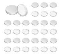 PATIKIL 82mm Metal Round Screw Lids, 36 Pcs Aluminum Mason Jar Lids Screw Top Caps for Lab Home Storage Jars Gallon Jugs Glass Snack Containers Liquid Storage, Silver Tone