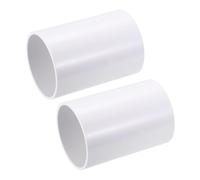 PATIKIL 83mm OD Straight Inline Duct Connector, 2 Pcs PVC Plastic Dryer Hose Connector Pipe Fitting Adapter Coupling for Straight Pipe Systems DIY, White