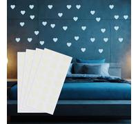 PATIKIL 84 Pcs Glow in The Dark Heart Stickers, Adhesive Glow Heart Sticker Glow in The Dark Wall Decals Luminous Decor for Room Ceiling Decoration Party Birthday, Blue