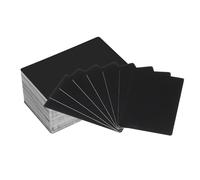 PATIKIL 85.8 x 53.8 x 0.18 mm Metal Business Card, 60 Pcs Aluminum Laser Engraving Blanks Sheets for DIY Gift Office, Black