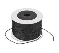 PATIKIL 87 Yard Nylon Satin Cord 1 mm Beading String Braided Rope Black