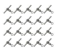 PATIKIL 88Lbs Fishing Swivels, 20 Pack 3-Way T-Shape Brass Swivels Sleeve Fishing Tackle High Strength Cross Line Swivels for Rigs Freshwater Saltwater (3#)