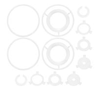 PATIKIL 8cm Lamp Shade Ring Set, 2 Set Lampshade Holder Frame Strong Rings with E27 to E14/E26 Spider Fitter Adapter Lampshade Frame Wire for DIY Drum Shade Table Floor Pendant Lamp