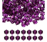 PATIKIL 8mm Acrylic Cube Faceted Beads, 300 Pcs Square Diamond Beads Loose Spacer Beads for Jewelry Making Bracelet Necklace Earrings Wind Chimes Craft, Purple