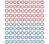 PATIKIL 8mm Crochet Stitch Markers, 100Pcs Knitting Markers Needle Pin Circle Locking Stitch Marker for Sewing Crocheting DIY Craft, Red/Blue