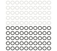 PATIKIL 8mm Crochet Stitch Markers, 100Pcs Knitting Markers Needle Pin Circle Locking Stitch Marker for Sewing Crocheting DIY Craft, Black/White