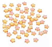 PATIKIL 8mm Crystal Star Beads, 100 Pcs Star Bead Glass Spacers Bead Star Shaped Charm Pendants for Jewelry Making Bracelet Necklace DIY Crafts, Rose Red