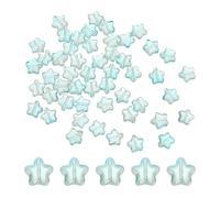 PATIKIL 8mm Crystal Star Beads, 200 Pcs Glass Spacers Bead Star Shaped Charm Pendants for Jewelry Making Bracelet Necklace DIY Crafts, Lack Blue