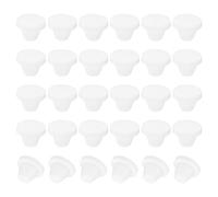 PATIKIL 8mm Diameter Silicone Round Snap, 30 Pcs in Type Locking Furniture Hole Plug Button Protective Cover Cap Head Fit for 2.5-8mm Hole for Seal Bulkhead Cylinder Hole, White