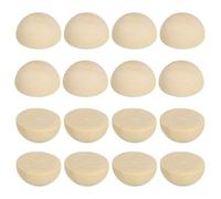 PATIKIL 8mm Half Wood Beads, 30 Pack Unfinished Natural Wooden Beads Round Split Wood Balls for Craft Art Ornaments Painting