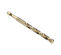 PATIKIL 8mm Hex Shank Drill Bit, M2 High-Speed Steel Bits Quick Change Design for Impact Driver 135° Gold Finish for Stainless Steel Hard Metal - 2 Pack