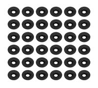 PATIKIL 8mm Leather Washers, 100pcs Leather Handle Washers Leather Spacer Cushion Washers 1.5 mm Thick Round for Knife Handle Hammer Hatchet Badge Bicycle Seat Crafts, Black