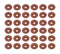 PATIKIL 8mm Leather Washers, 100pcs Leather Handle Washers Leather Spacer Cushion Washers 1.5 mm Thick Round for Knife Handle Hammer Hatchet Badge Bicycle Seat Crafts, Reddish Brown