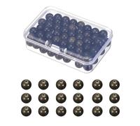 PATIKIL 8mm Natural Stone Beads Golden Obsidian, 100 Pcs Round Loose Gemstone Beads Spacer Beads for Bracelet Necklace Earrings Jewelry Making, Dark/Brown