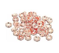 PATIKIL 8mm Spacer Beads, 100pcs Bead Spacers Rondelle Spacer Beads Rhinestone Small Round Bulk Glass Beads Wave for Making DIY, Rose Gold