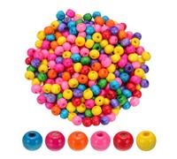 PATIKIL 8mm Wooden Beads for Craft Making, 400 Pcs Round Beads Loose Spacer Beads for Macrame Jewelry Bracelet DIY Handmade Decor, Multicolor